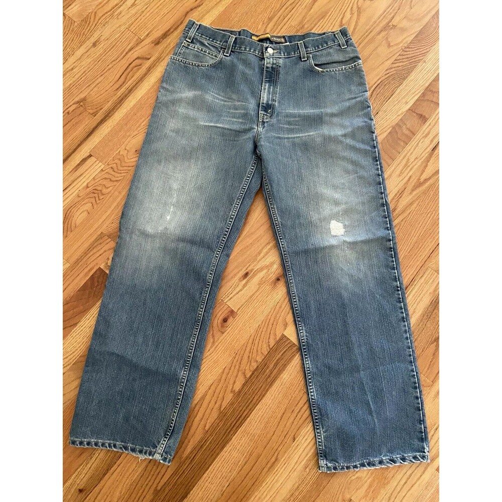 Levis Silvertab Low‎ And Loose Blue Jeans Mens 36 X 31.5 Distressed